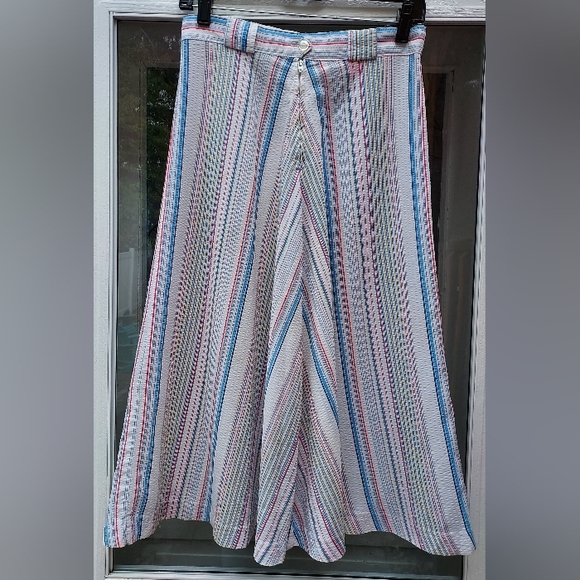 Barbara Moss Beautiful Fashions white linen skirt - Picture 3 of 4